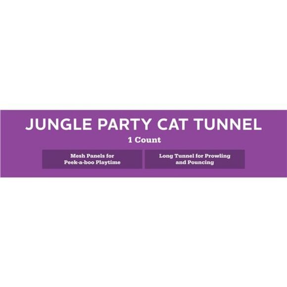Portable Jungle Party Cove & Cat Tunnel Multicolored, O/S - Picture 5 of 5